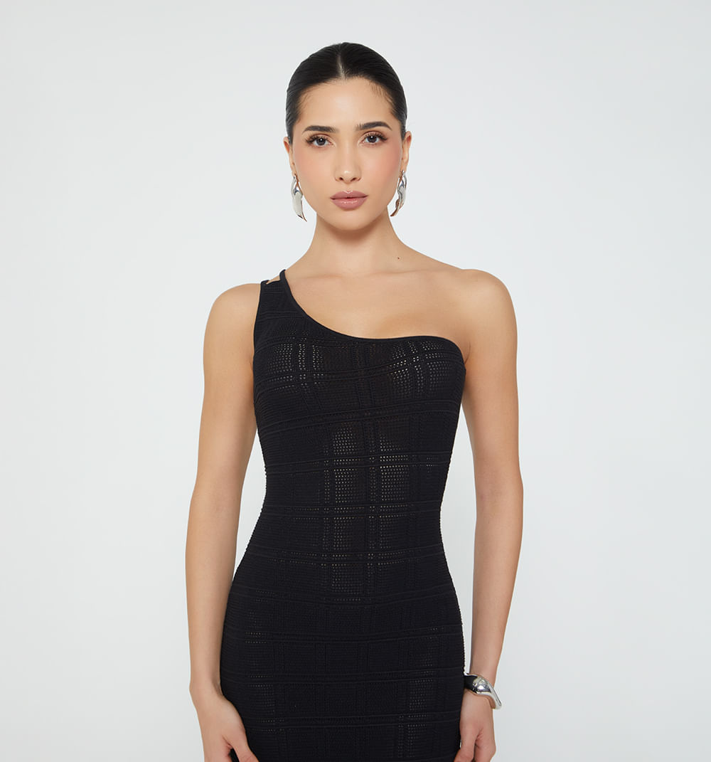 Vestido Largo De Un Solo Hombro