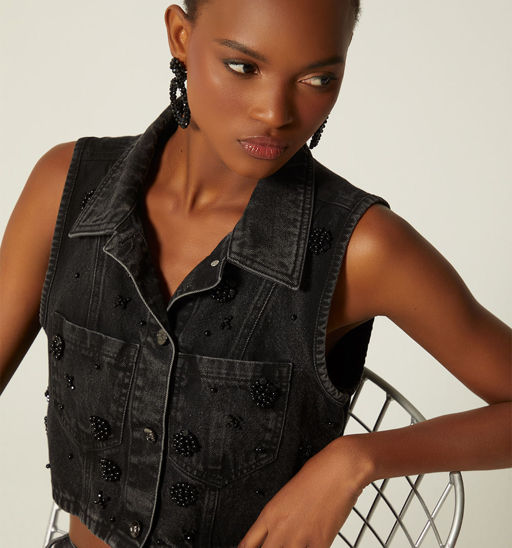 Chaleco Perlas Negras