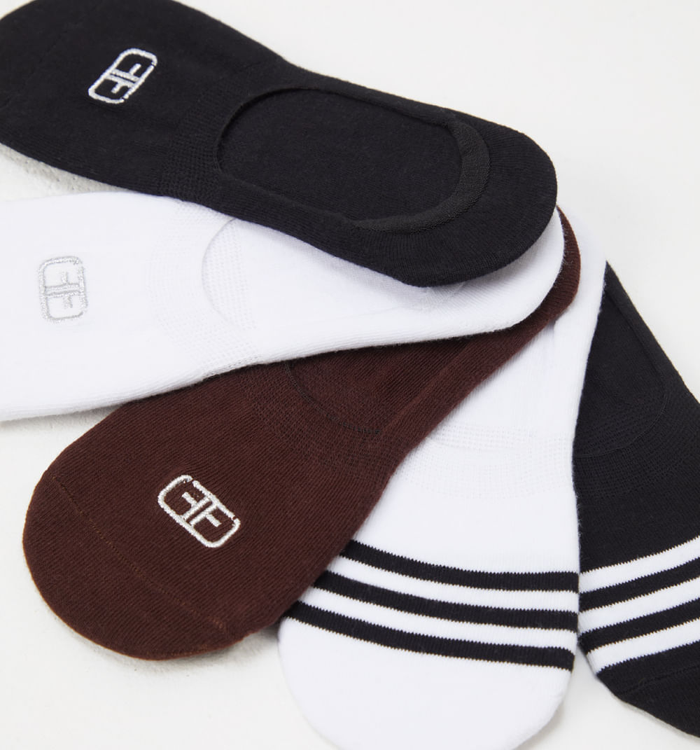 Medias Tipo Baleta Rayas Set X5