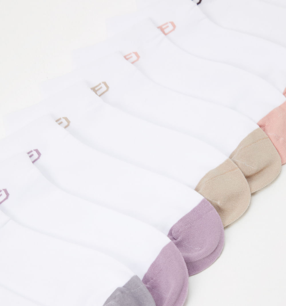 Medias Puntera Y Talon Color Set X5