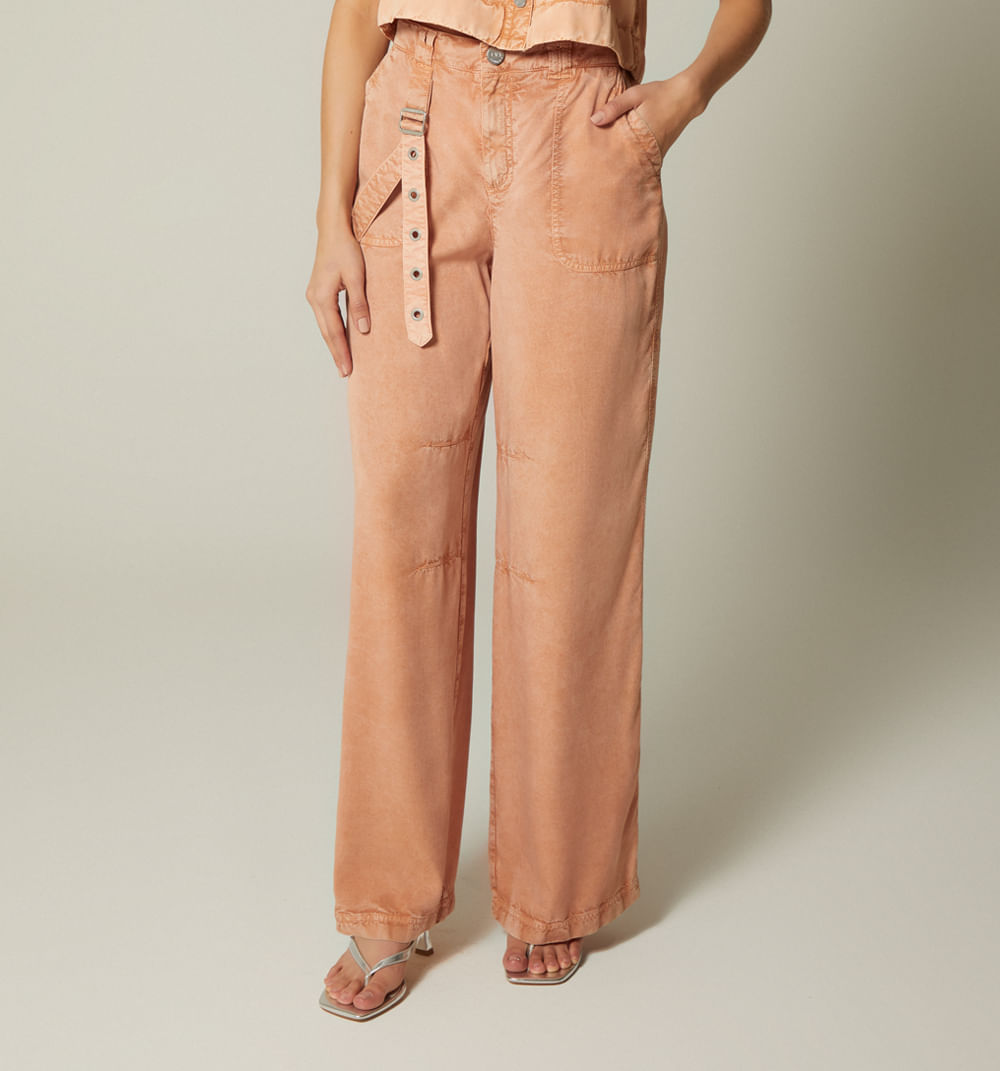 Jean Palazo Tiro Alto Tiras Con Ojaletes