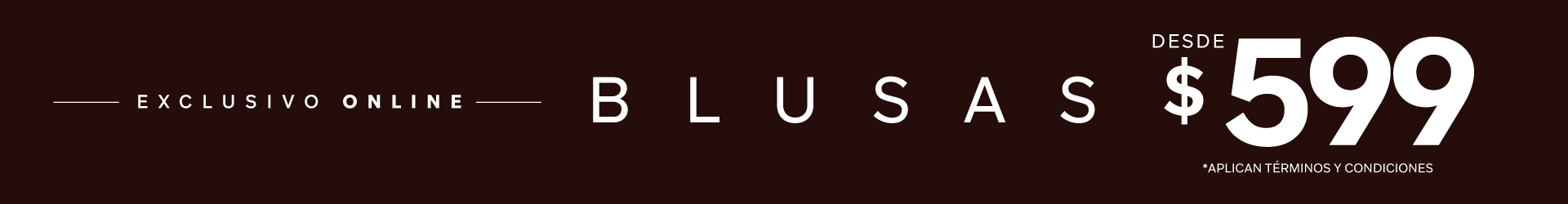 Blusas desde $599 - Exclusivo online Studio F México 